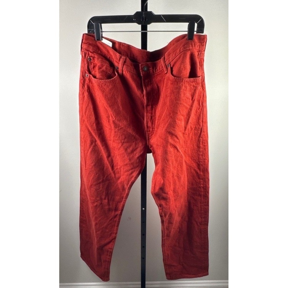 Levi's 501XX Jeans Mens 38x34 Red Straight Leg Button Fly Denim 00501-1581